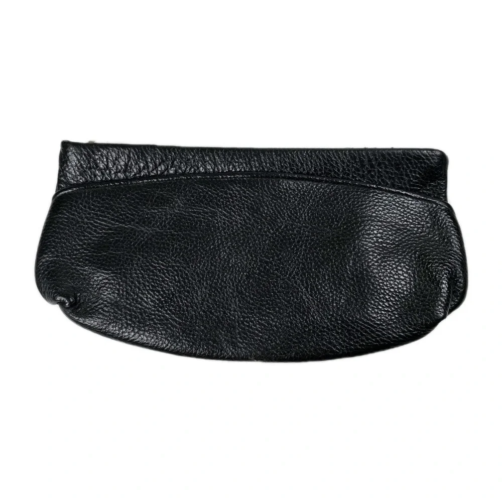 Women's Pebble Grain Continental Clutch Wallet Black Vintage Hong Kong Cocktail